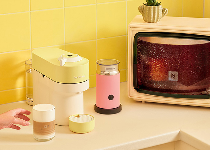 Gele vertuo pop machine