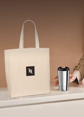 Nespresso Travel mug and tote bag