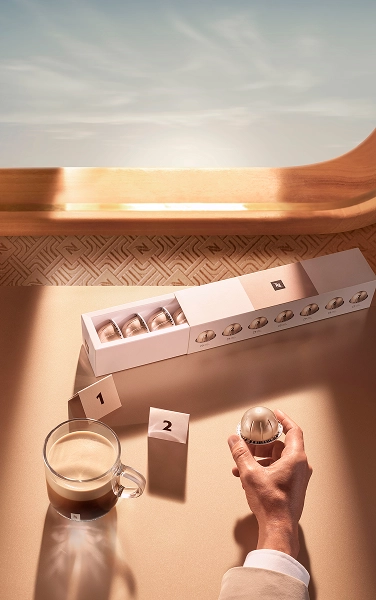 Nespresso blind tasting kit with box of capsules